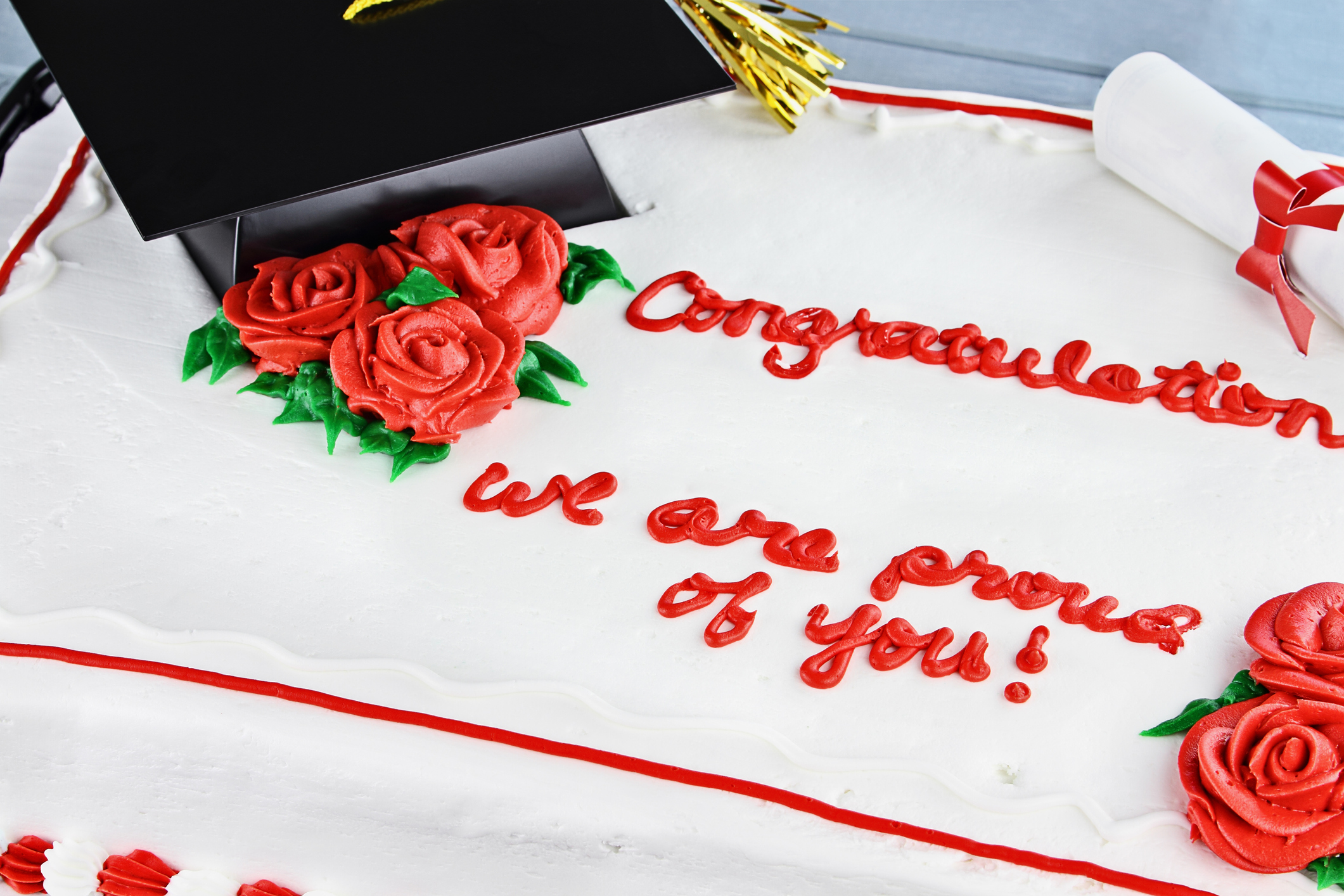 Graduation Cake and Sheet Cake Sizing Guide